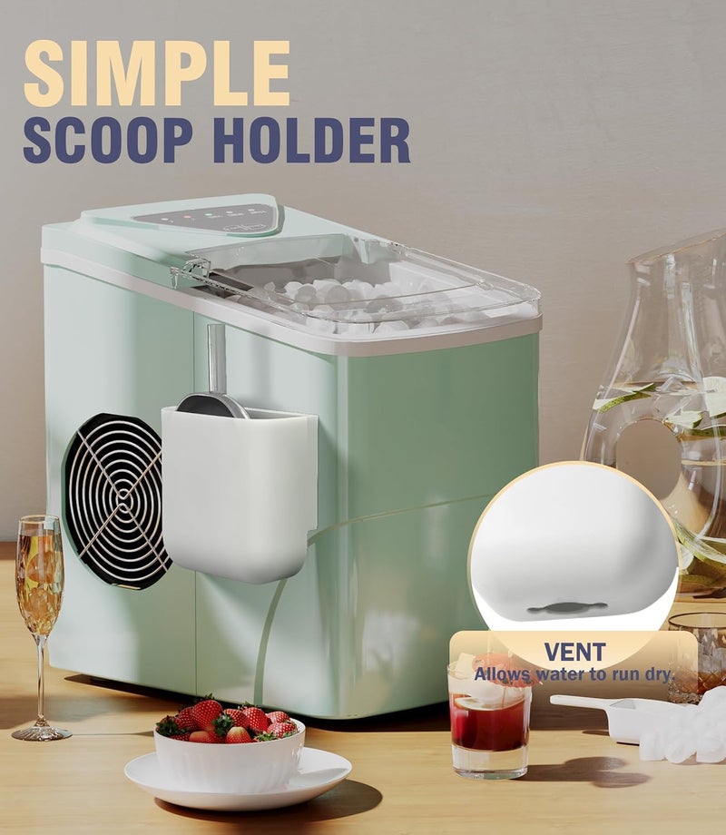 Neepanda Small Ice Scoop Holder for Ice Machine & Freezer, Self-Adhesive Scoop Holder Fits Countertop Ice Makers, Ice Cream Scoops, Kitchen Food Scoops, L 3.54'' x W 1.96'' x H 3.42'' - Image 3